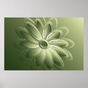 groene bladen poster