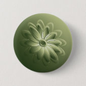 groene bladen ronde button 5,7 cm (Voorkant)