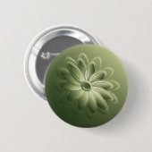 groene bladen ronde button 5,7 cm (Voorkant /achterkant)