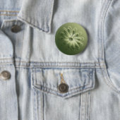 groene bladen ronde button 5,7 cm (In situ)