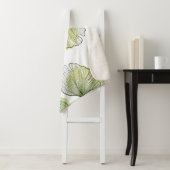 Groene bladen sherpa deken (In situ)