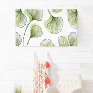 Groene bladen spandoek