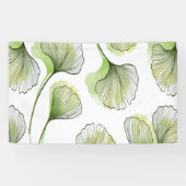 Groene bladen spandoek (Horizontaal)