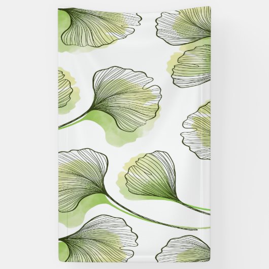 Groene bladen spandoek (Verticaal)