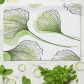 Groene bladen theedoek (Gevouwen)