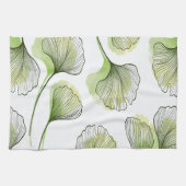 Groene bladen theedoek (Horizontaal)