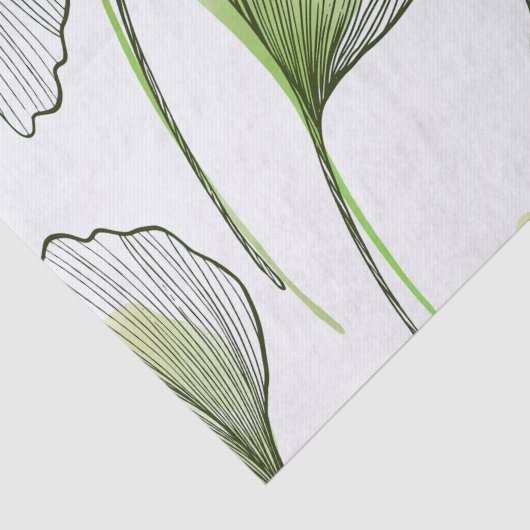 Groene bladen tissuepapier (Detail)