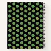 Groene bladerbladeren met Jade Tree op zwart Notitieboek (Achterkant)