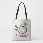 Groene Bladeren Abstract Tote Bag (Voorkant)