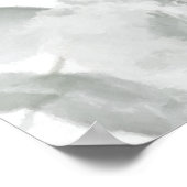 Groene bladeren Abstracte afdrukken Poster (Hoek)