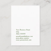 Groene Bladeren Aquarel Sieraden Oorbellen Display Visitekaartje (Achterkant)