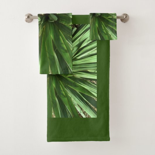 Groene bladeren bad handdoek (Insitu)