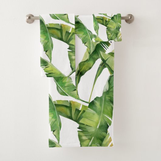 Groene bladeren bad handdoek (Insitu)