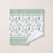 Groene bladeren badhanddoekenset bad handdoek (Wasdoekje)