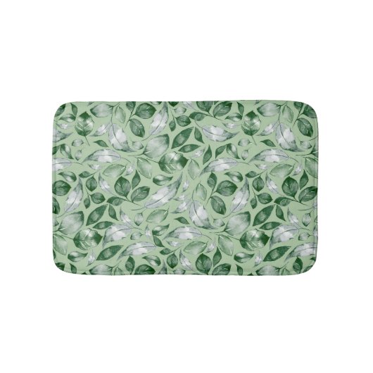Groene bladeren badmat (Voorkant)