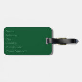Groene bladeren bagagelabel (Achterkant horizontaal)