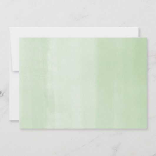 Groene bladeren baptisme wijde foto groen kaart (Achterkant)