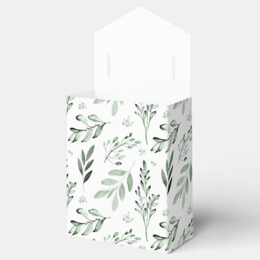 Groene bladeren bedankdoosjes (Geopend)