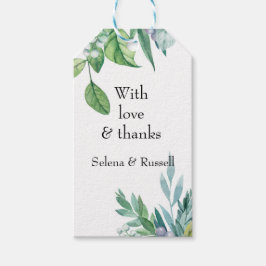 Groene Bladeren Bedankt Favoriet Cadeautags Cadeaulabel