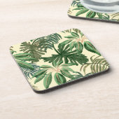 Groene bladeren bier onderzetter (Linkerzijde)