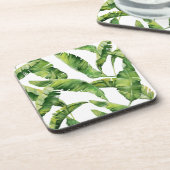 Groene bladeren bier onderzetter (Linkerzijde)