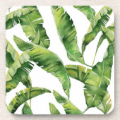 Groene bladeren bier onderzetter (Voorkant)