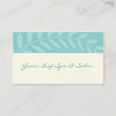 Groene bladeren, bijtakkand visitekaartje (Voorkant)