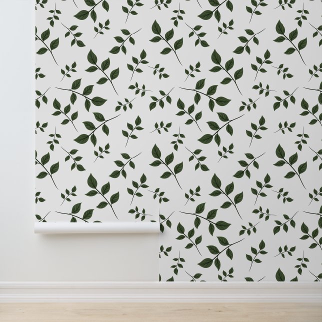 Groene bladeren blad behang (Applicatie)