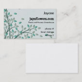 Groene bladeren Blad Bloemenkwekerij Visitekaartje (Voorkant / Achterkant)