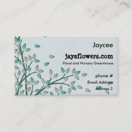 Groene bladeren Blad Bloemenkwekerij Visitekaartje