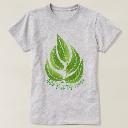 Groene Bladeren Blad T-shirt (Design voorkant)