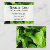 Groene bladeren, bladeren, Plant, bloemenborst, bl Visitekaartje (Voorkant / Achterkant)
