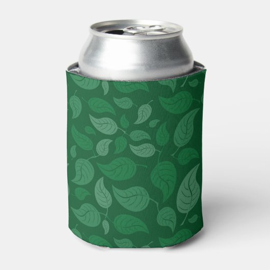 Groene bladeren blikjeskoeler (Blikje Voorkant)