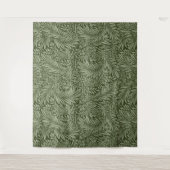 Groene bladeren Bloemen  Abstracte achtergrond Wandkleed (Voorkant)