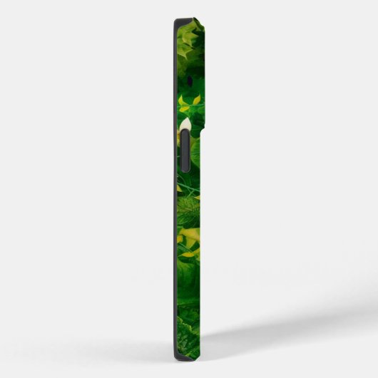 Groene bladeren bloemengeel Case-Mate iPhone case (Achterkant / Rechts)