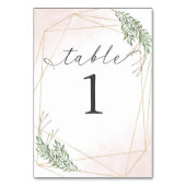Groene Bladeren & Blos Tafelnummer (Achterkant)