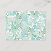 Groene bladeren Boeken voor baby Baby shower Kaart (Achterkant)