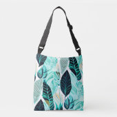 Groene bladeren boho design crossbody tas (Voorkant)