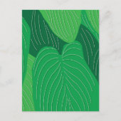 Groene bladeren botanisch briefkaart (Voorkant)