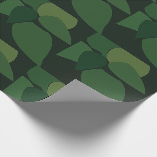 Groene bladeren botanisch cadeaupapier (Hoek)