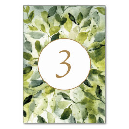 Groene bladeren botanisch kaart