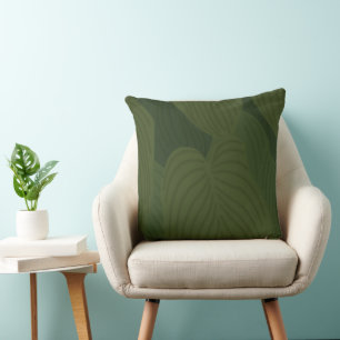 Groene Bladeren Botanisch Natuur Patroon Kussen