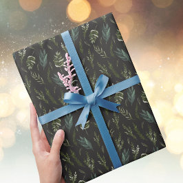 Groene bladeren Botanisch Patroon Cadeaupapier