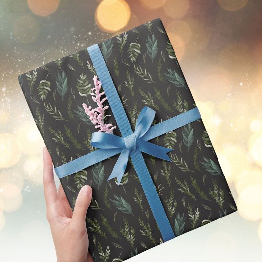 Groene bladeren Botanisch Patroon Cadeaupapier