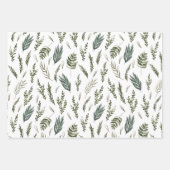 Groene bladeren Botanisch Patroon Inpakpapier Vel (Voorkant 2)