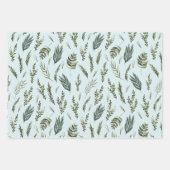 Groene bladeren Botanisch Patroon Inpakpapier Vel (Voorkant)