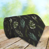 Groene bladeren Botanisch Patroon Stropdas