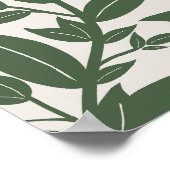 Groene bladeren botanisch poster (Hoek)