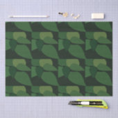 Groene bladeren botanisch tissuepapier (Craft)