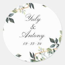 Groene bladeren, botanische moderne bruiloft